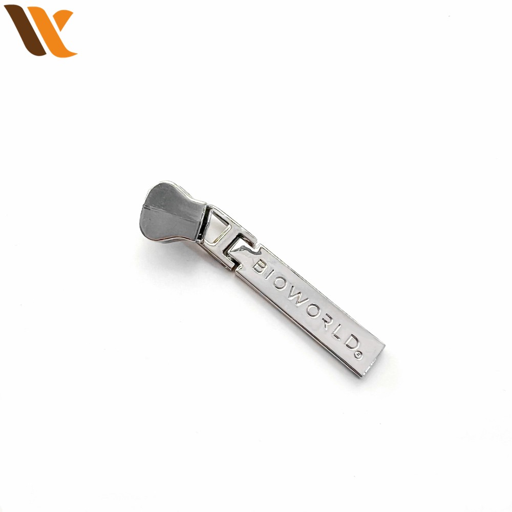 Own Brand Name Logo Metal Zipper Puller